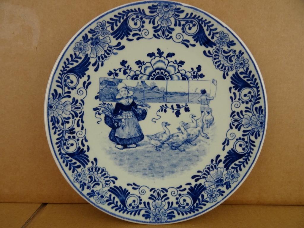 Antiek Delfts blauw wandbord Petrus Regout & Co Fantaisie, Antiek en Kunst, Antiek | Wandborden en Tegels, Ophalen of Verzenden