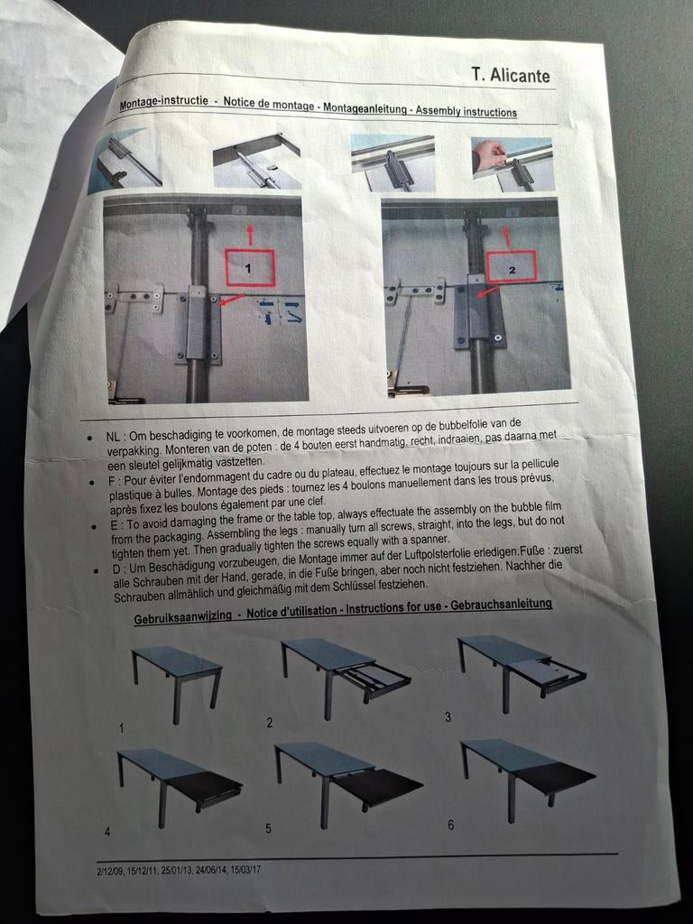 Uitschuifbare tafel van 1.80mL x 90cmB en 76cmH kan tot 3mL., Enlèvement, Utilisé, 50 à 100 cm, Rectangulaire