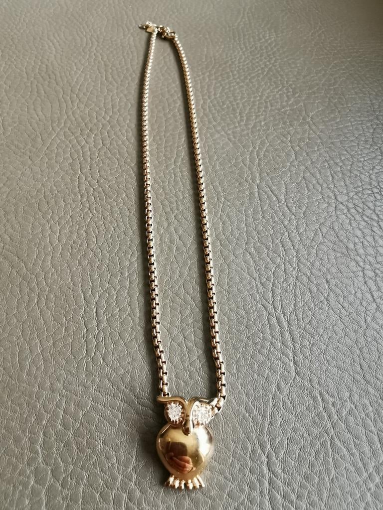 Ketting met hanger uil Victoria NIEUW, Ophalen of Verzenden, Nieuw, Met hanger