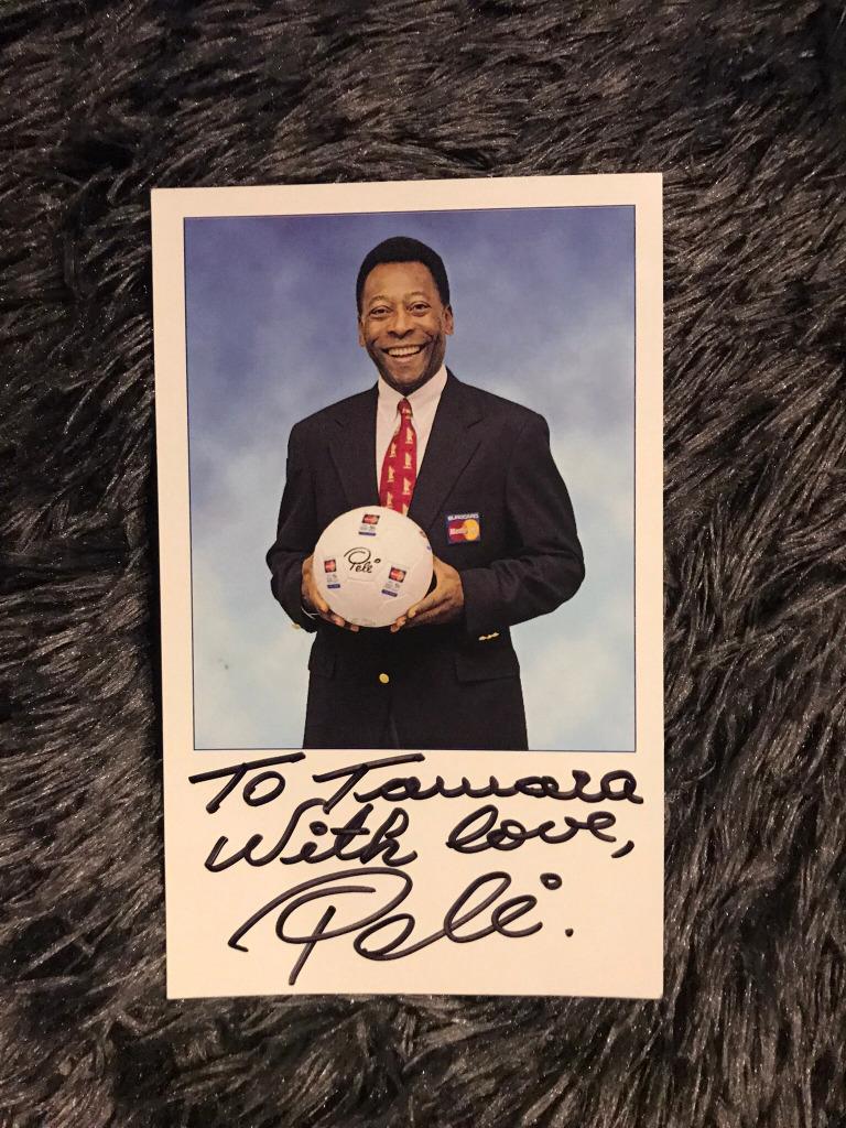 Gehandtekende foto van PELE tijdens zijn bezoek aan belgie i, Ophalen of Verzenden, Zo goed als nieuw, Overige typen