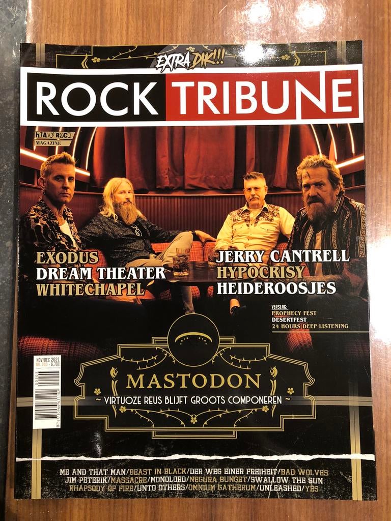 Rock Tribune nr. 203 november/december 2021 Mastodon, Ophalen, 1980 tot heden, Tijdschrift