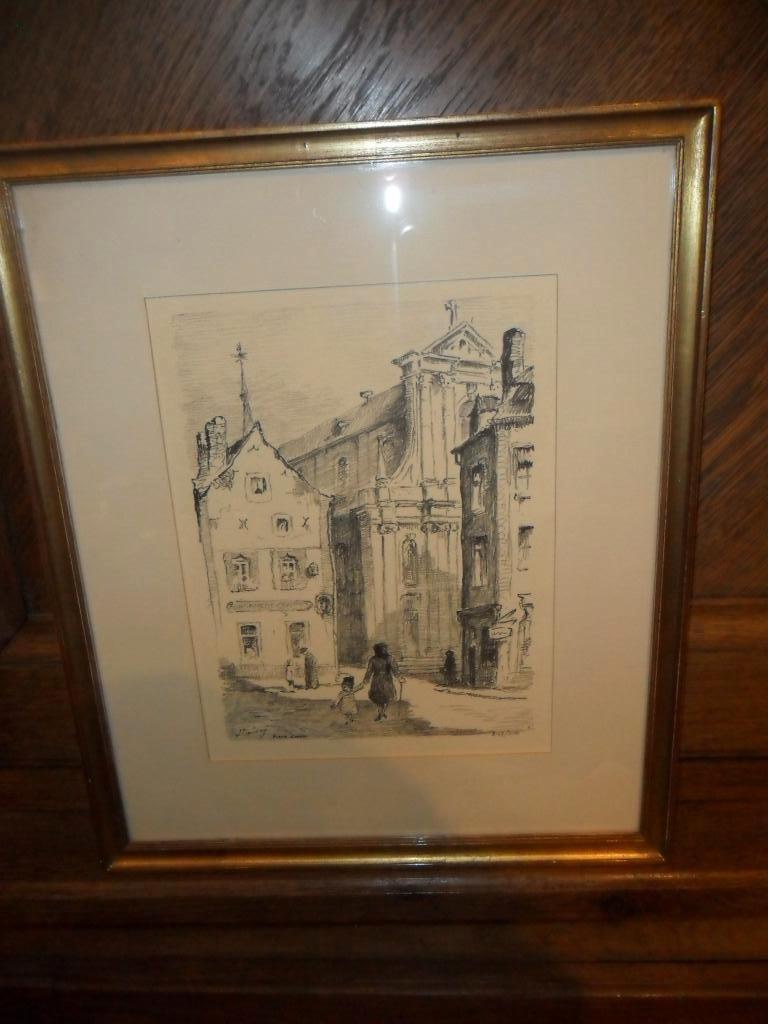 Lithographie d'Albert DANDOY (Namur 1885-1977), Antiquités & Art, Enlèvement ou Envoi