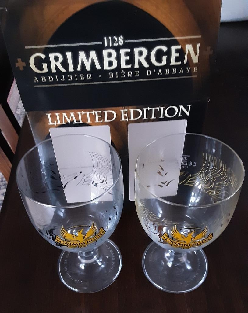 Nieuwe bierglazen  grimbergen limited edition, Ophalen