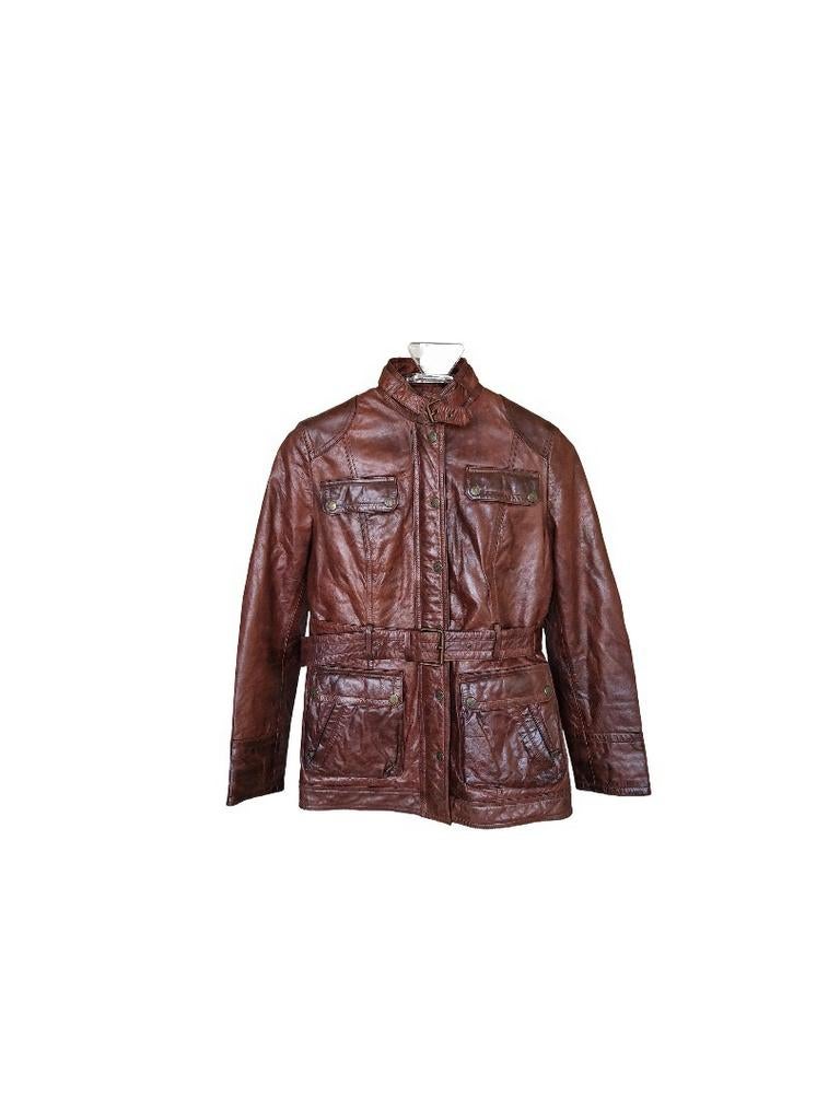 Veste en cuir marron pour femme marque Massimo Dutti, Vêtements | Femmes, Vestes & Costumes, Porté, Manteau, Taille 42/44 (L)