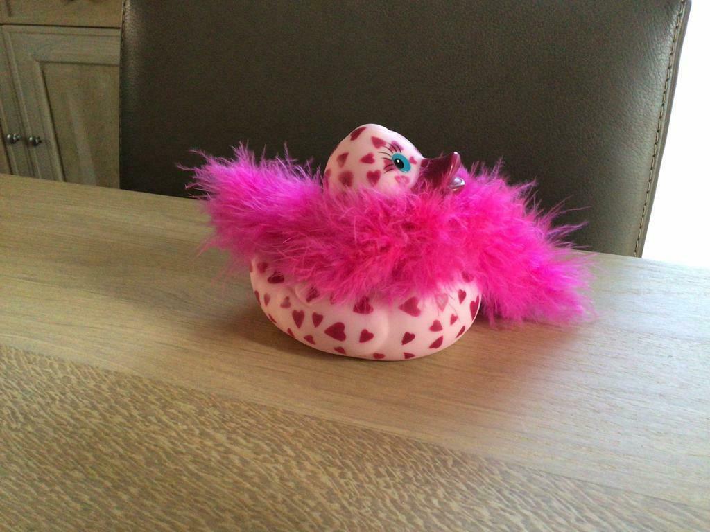 Canard en caoutchouc avec boa, Enlèvement ou Envoi, Comme neuf