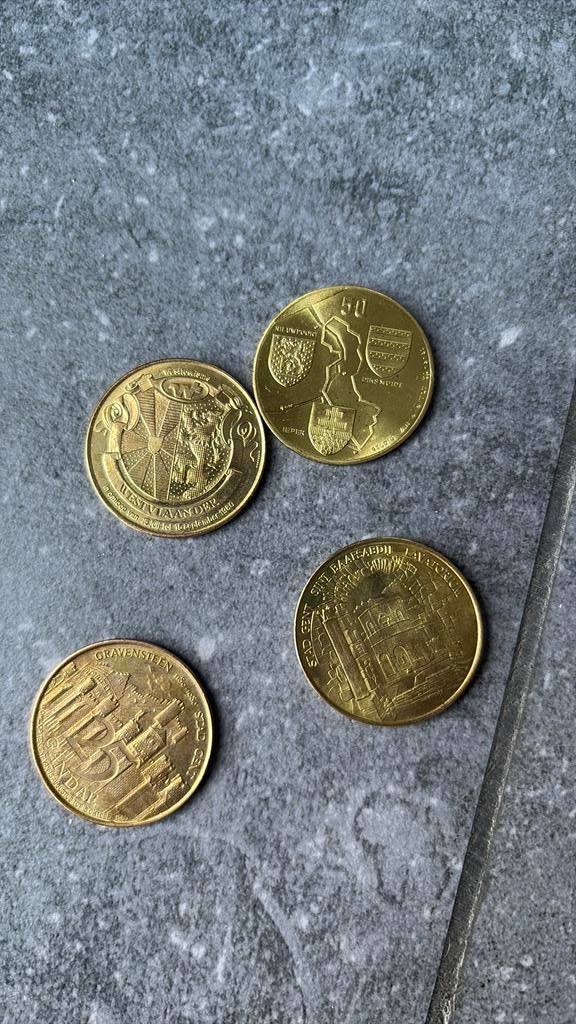 4 pièces commémoratives belges, Ophalen of Verzenden