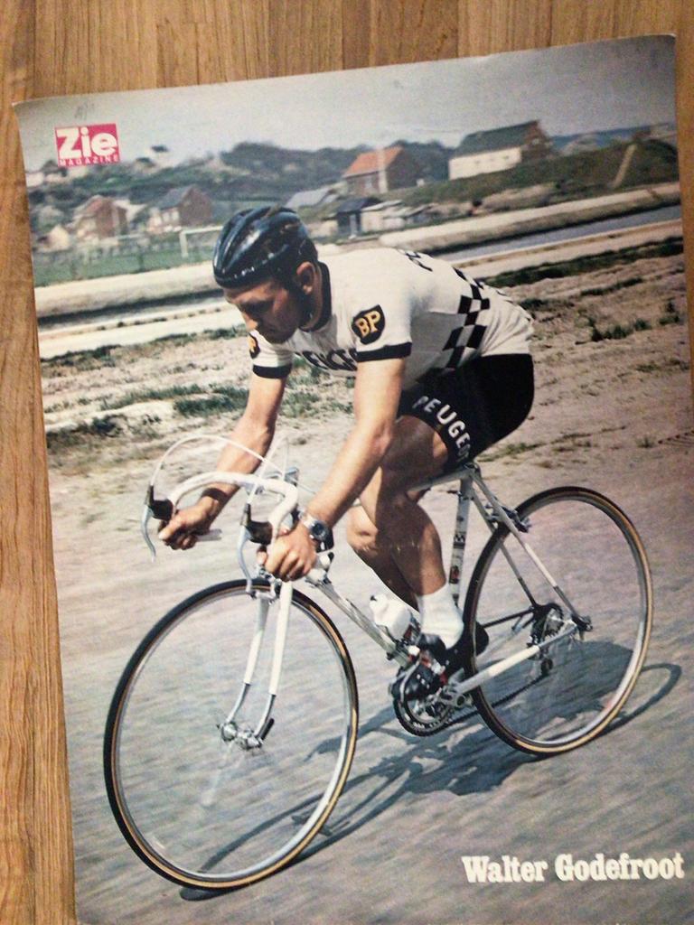 Wielerposter team peugeot walter godefroot, Verzenden, Zo goed als nieuw