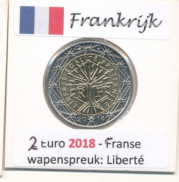France 2 euros 2018 « Liberté, Egalité, Fraternité », Timbres & Monnaies, Monnaies | Europe | Monnaies euro, Monnaie en vrac, 2 euros