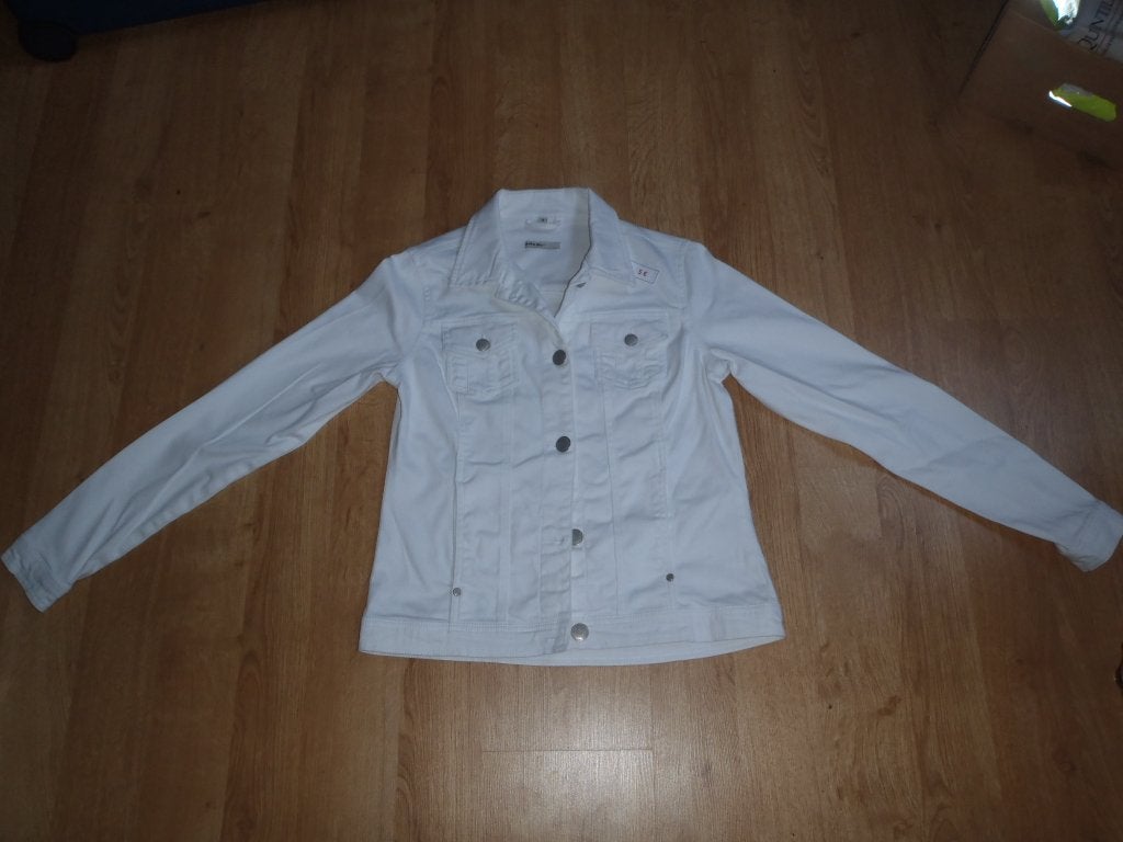 witte jas maat 38, Kleding | Dames, Ophalen of Verzenden, Zo goed als nieuw, Maat 38/40 (M), Wit