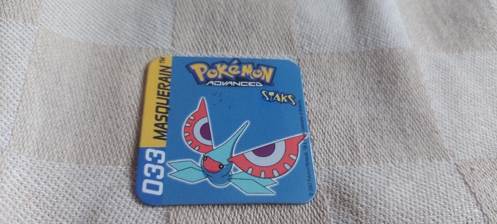 pokemon magneet panini staks 2003 Masquerain, Ophalen of Verzenden, Nieuw, Overige typen