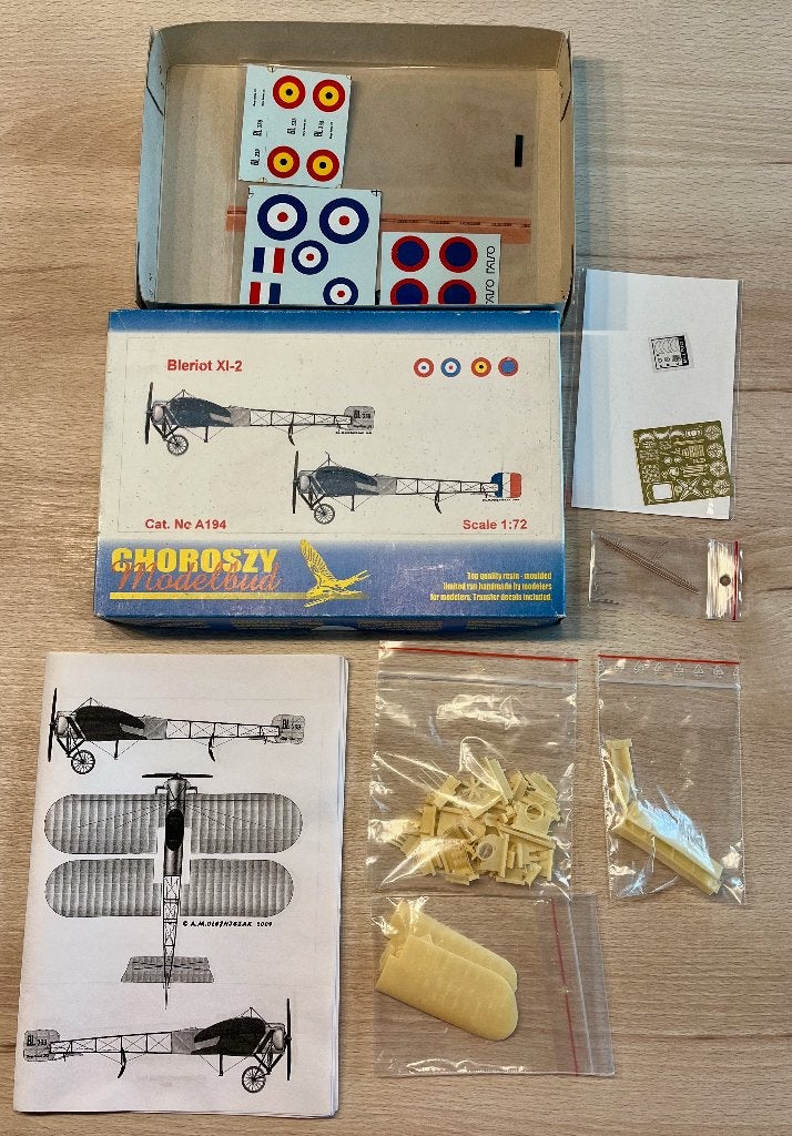 Blériot XI-2 1/72 Choroszy Modelbud A194 ( Belgique), Enlèvement, Comme neuf, 1:72 à 1:144, Avion