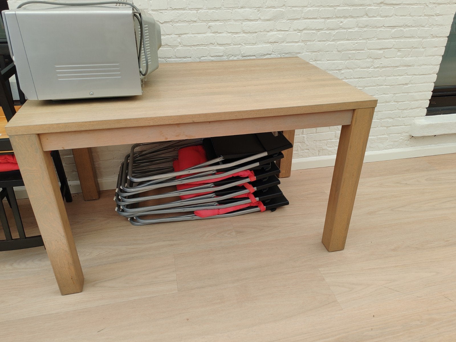 houten tafel op maat 130x80, Huis en Inrichting, Tafels | Statafels, Ophalen