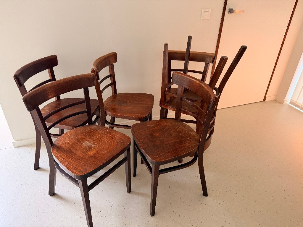 6 x Thonet stoel hout in hele goeie staat, Antiek en Kunst, Ophalen