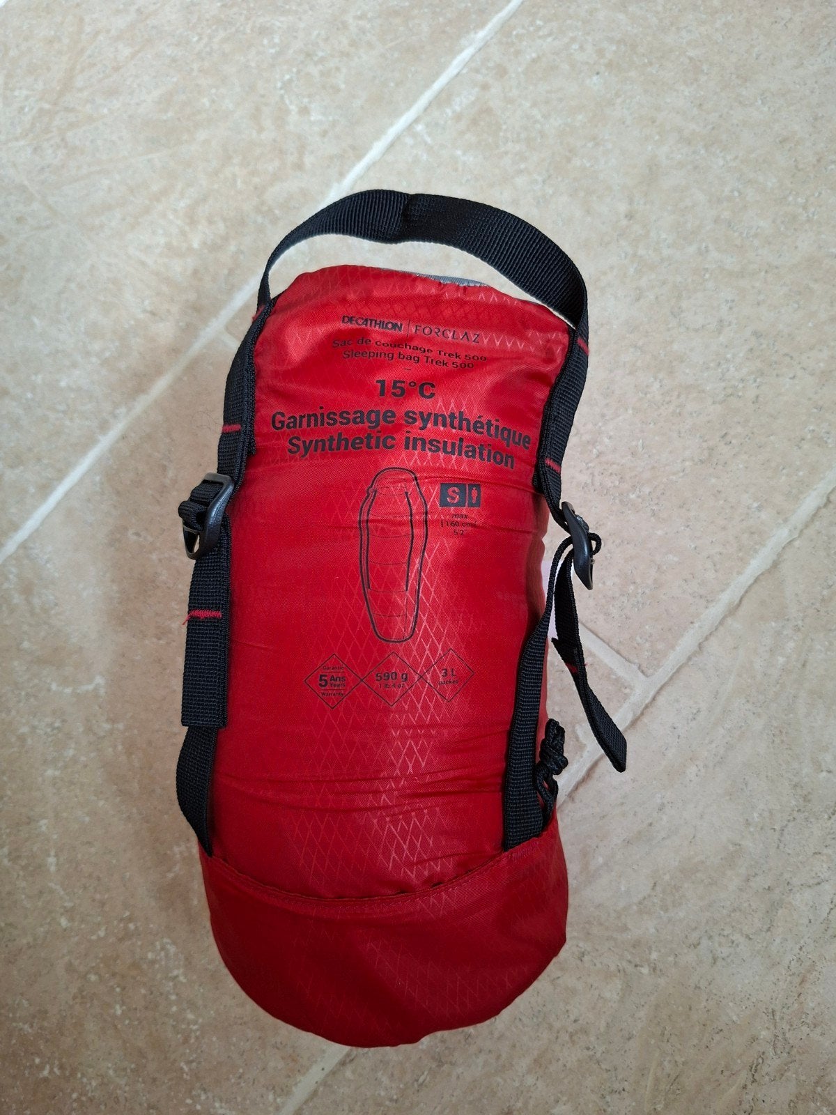 Sac de couchage Trek 500 Forclaz - S - 15 degrés Rouge, Enlèvement ou Envoi