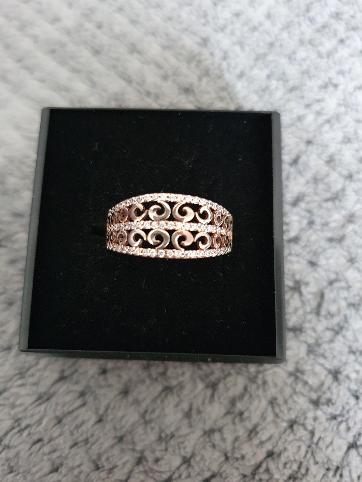 Zilveren ring rosé verguld maat 54, Bijoux, Sacs & Beauté, Bagues, Enlèvement ou Envoi, Rose, Comme neuf, Femme