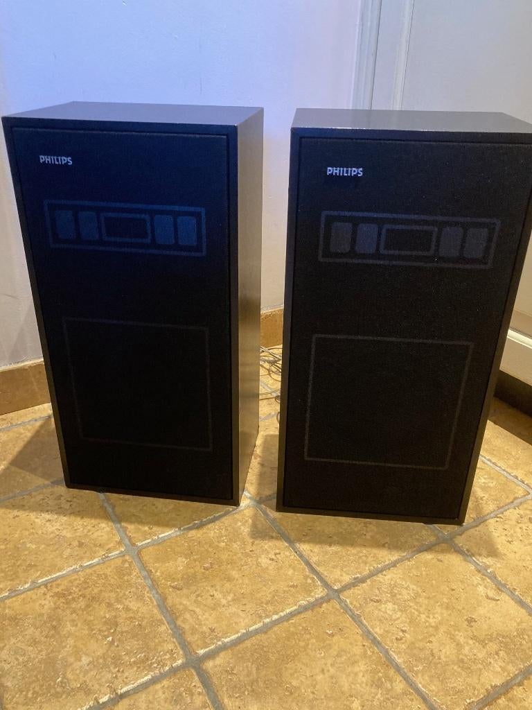 Philips luidsprekers, Ophalen of Verzenden, Gebruikt, Front, Rear of Stereo speakers, Philips