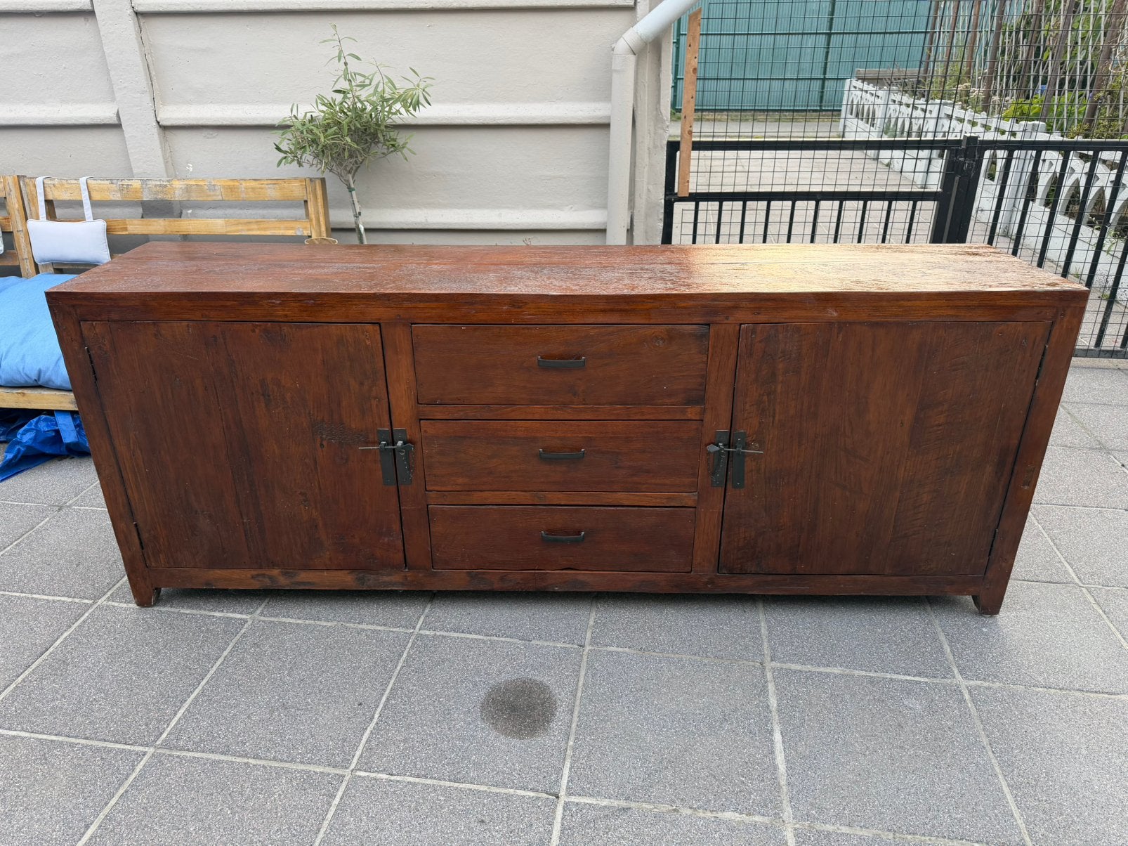 Mangohouten dressoir, Ophalen, Teakhout, Met lade(s), Bohemian