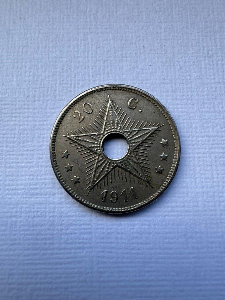 Congo belge - 20 centimes 1911, Enlèvement ou Envoi, Autres pays, Monnaie en vrac