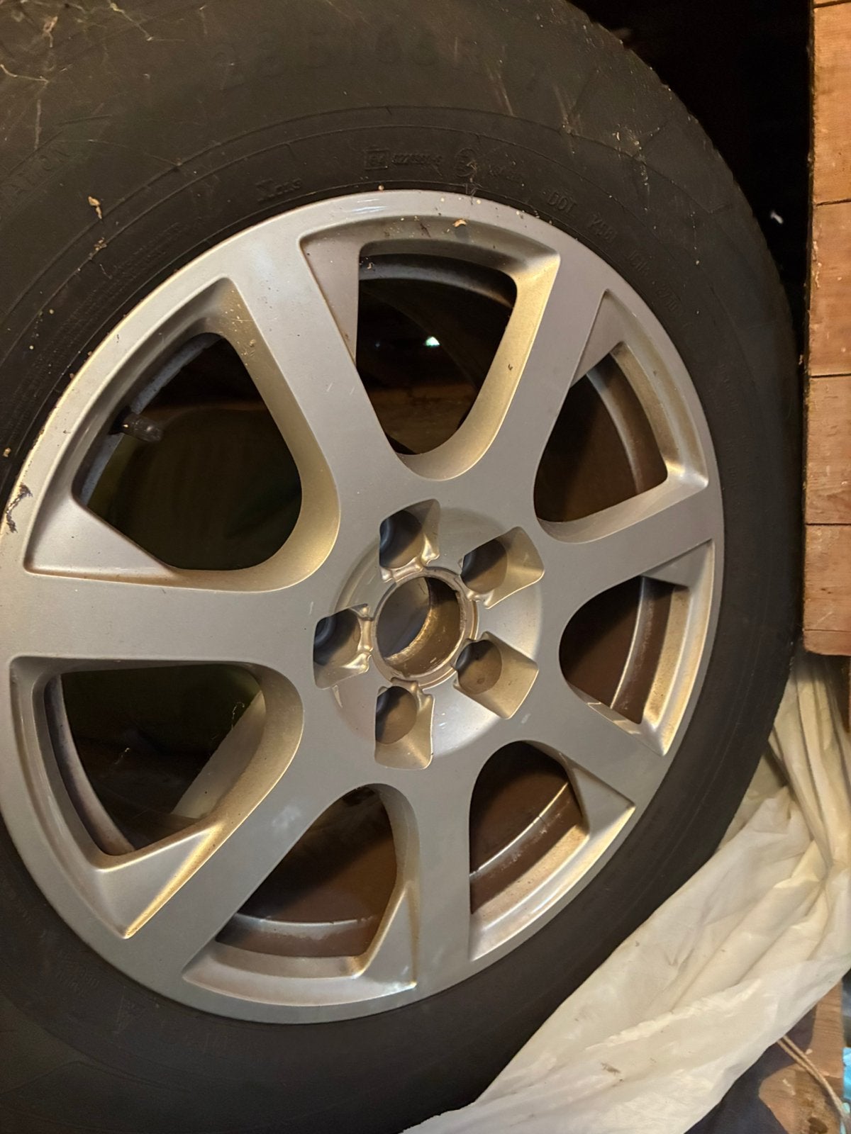4 x winterbanden dunlop + velgen Audi Q5 17inch, Enlèvement, Comme neuf