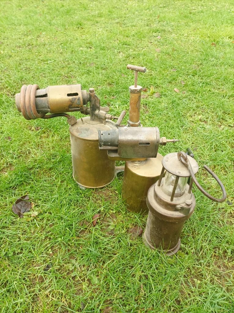 VINTAGE : Anciennes lampes de mineurs et soudeurs., Enlèvement, Cuivre
