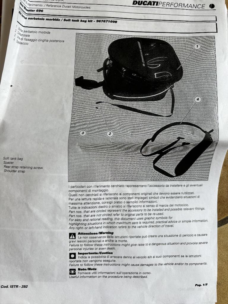 sacoche de réservoir pour Ducati Monster 1100 Evo, Motoren, Ophalen, Gebruikt
