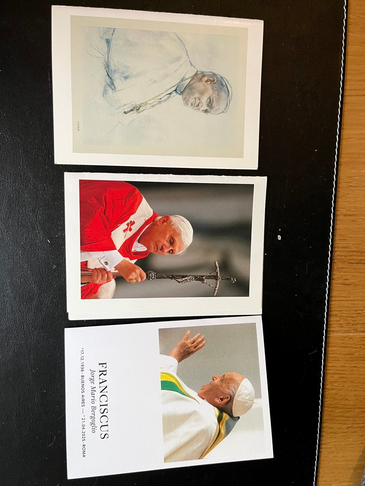 Cartes de prière Papes, Envoi, Image pieuse