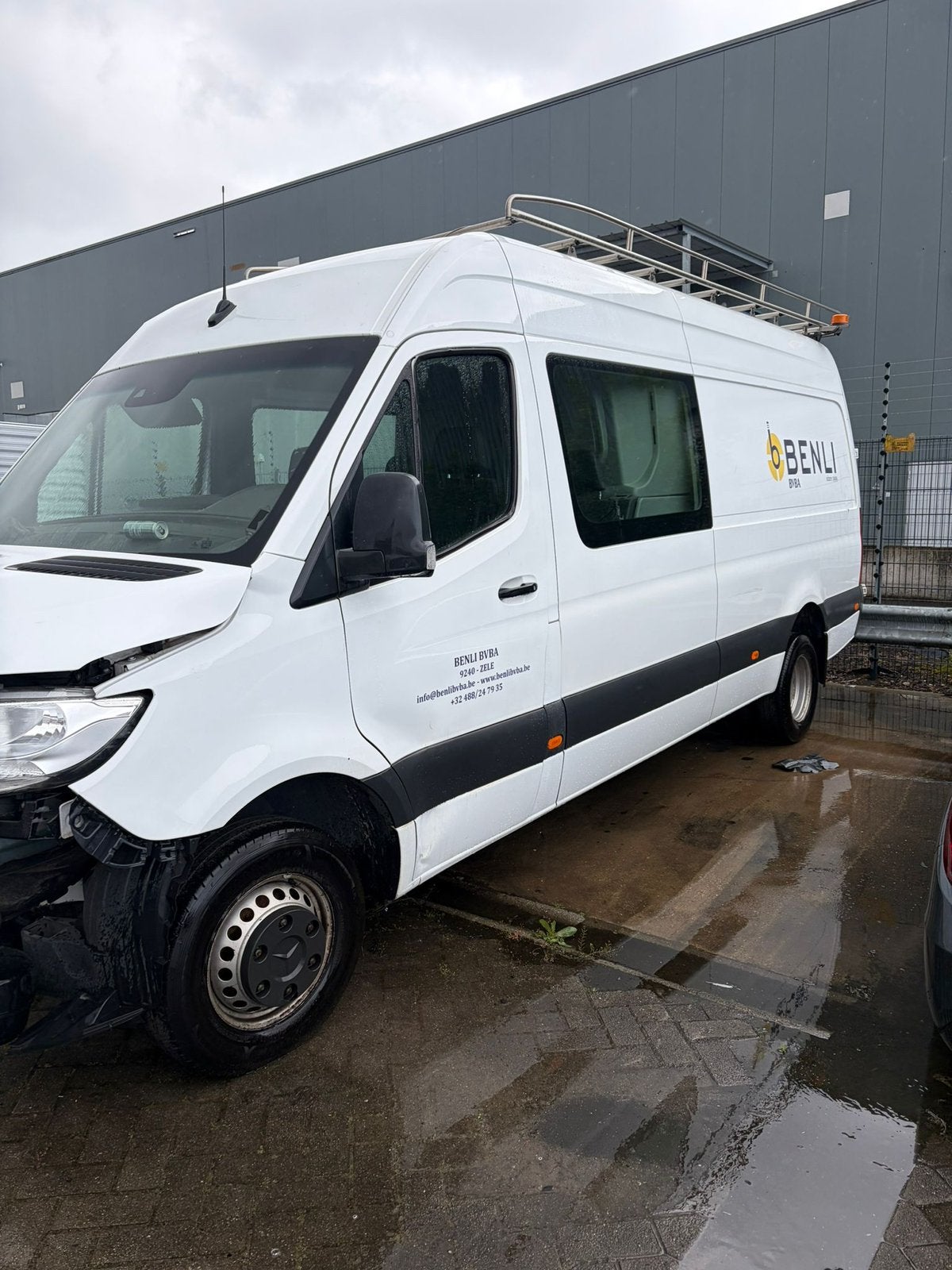 Mercedes sprinter dubbel cabine met schade, Auto's, Bestelwagens en Lichte vracht, Particulier, Trekhaak, Ophalen