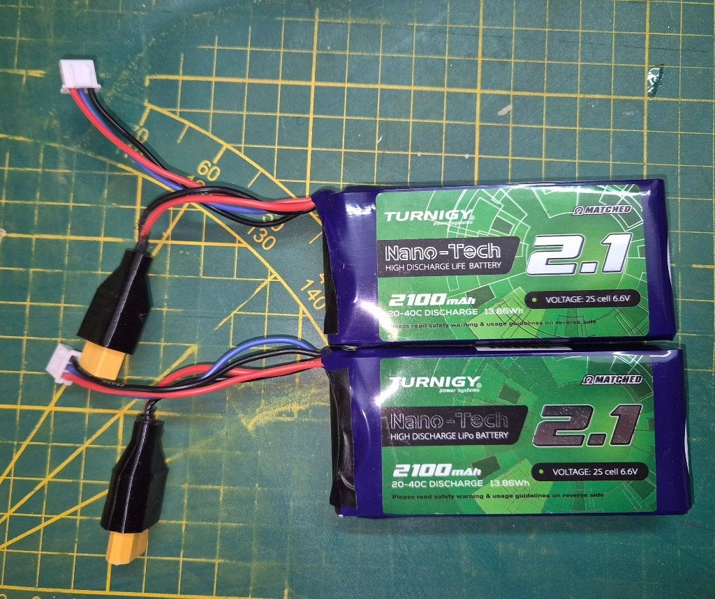 Vends 2 accus lifepo4 2S 2100mah Nano-Tech (neuf, Enlèvement, Neuf