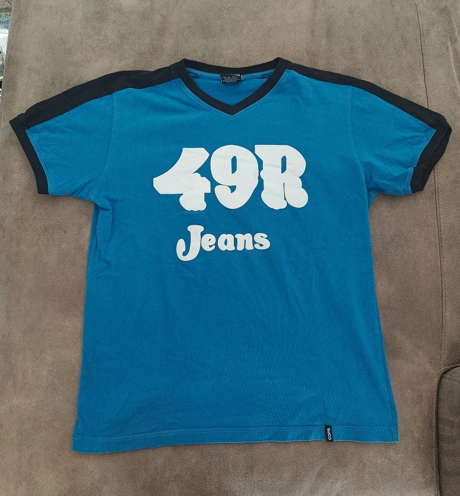 Club Brugge retro shirt met sponsor 49R Jeans, Verzamelen, Sportartikelen en Voetbal, Ophalen of Verzenden, Zo goed als nieuw