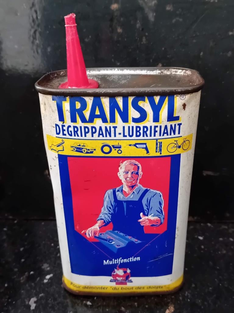 Bidon d'huile vintage Transyl, Enlèvement ou Envoi, Utilisé