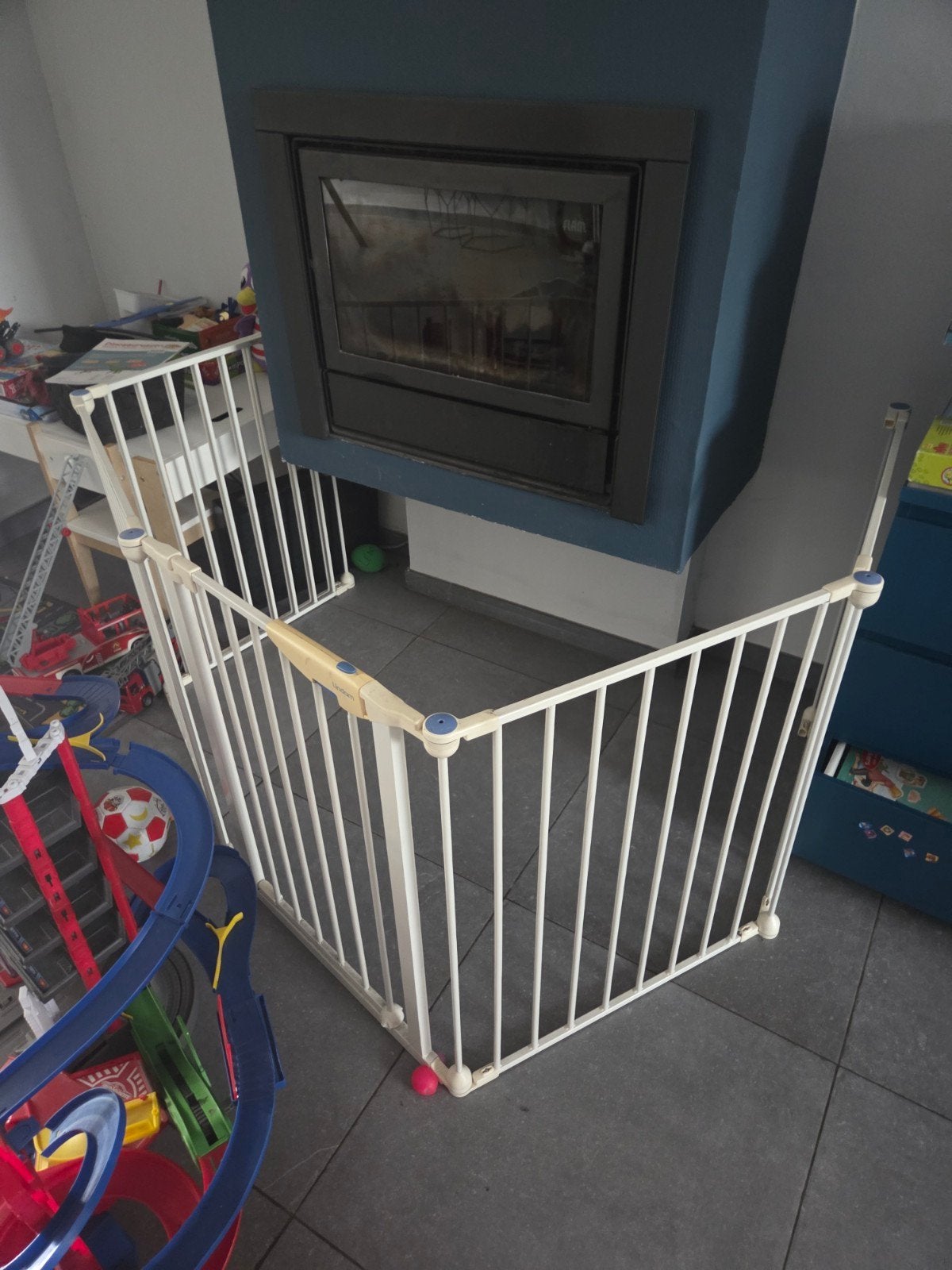 Grondbox / veiligheids hekje voor haard voor kindjes en baby, Ophalen, Gebruikt, Metaal of IJzer