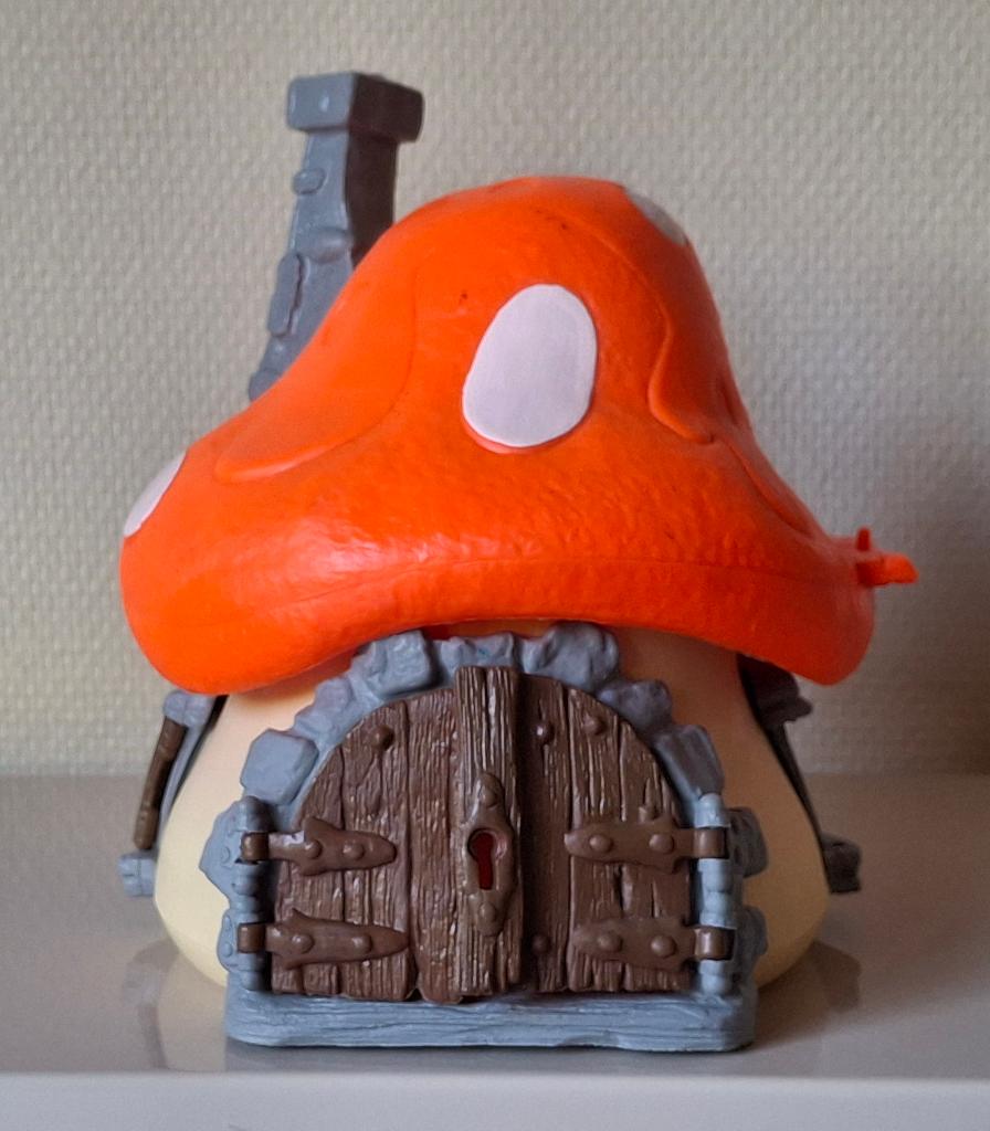 Vintage Smurfenhuisje 1976 Schleich (Made in HongKong), Collections, Schtroumpfs, Utilisé, Enlèvement ou Envoi