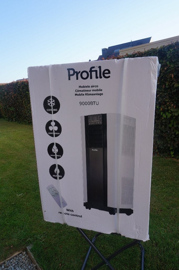 PROFILE 9000 BTU mobiele airconditioner - NIEUWE in doos, Ophalen, Koelen en Ontvochtigen, 2 snelheden, Timer