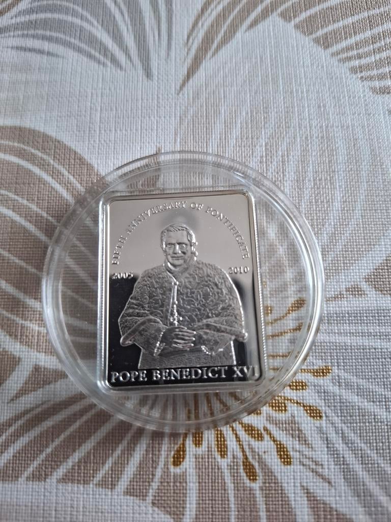 Plaque du pape pour les amateur du pape, Timbres & Monnaies, Enlèvement ou Envoi, Argent