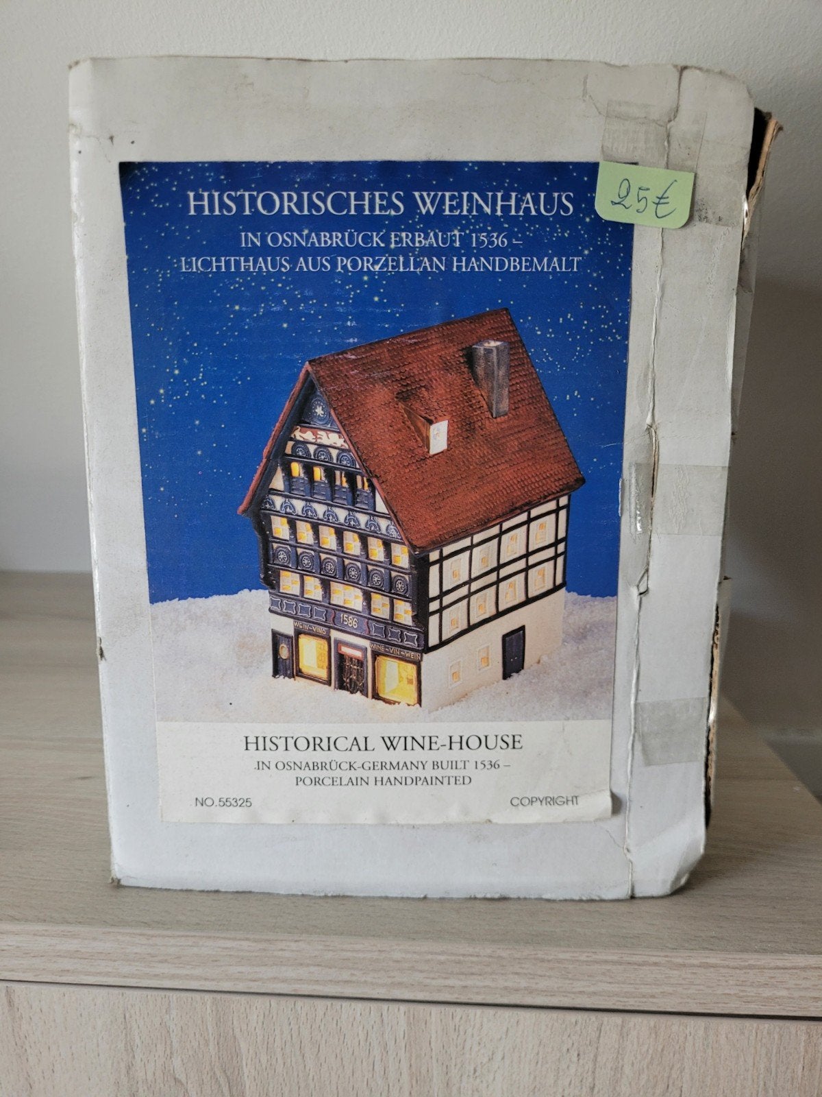 G.Wurm porselein handgeschilderde huisjes, Ophalen of Verzenden