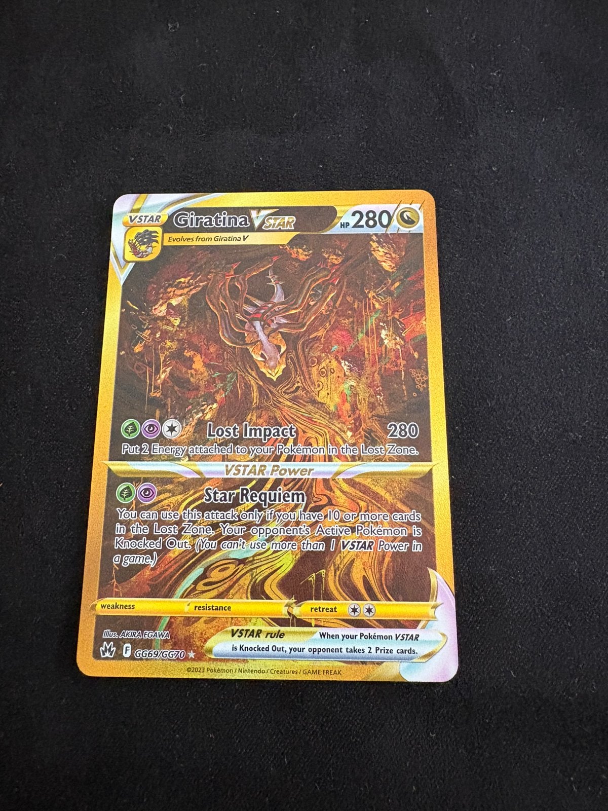 Pokemon kaart Giratina Vstar gg69, Hobby en Vrije tijd, Ophalen of Verzenden, Zo goed als nieuw