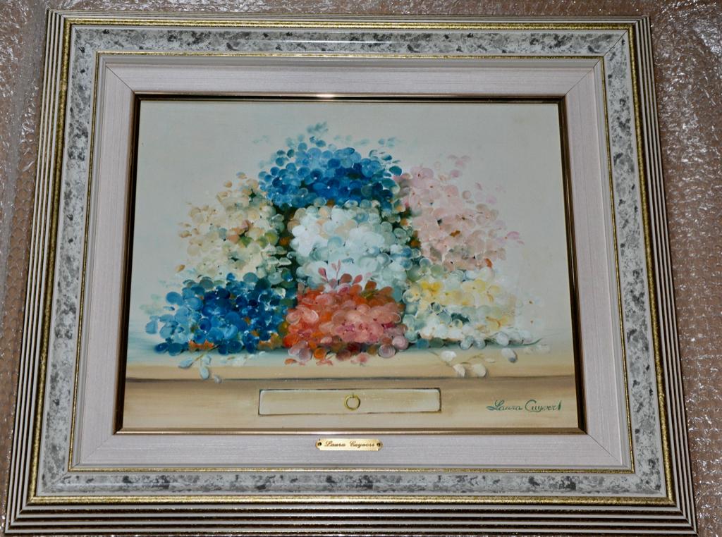 Schilderij Laura Cuyvers hortensia's, Enlèvement ou Envoi