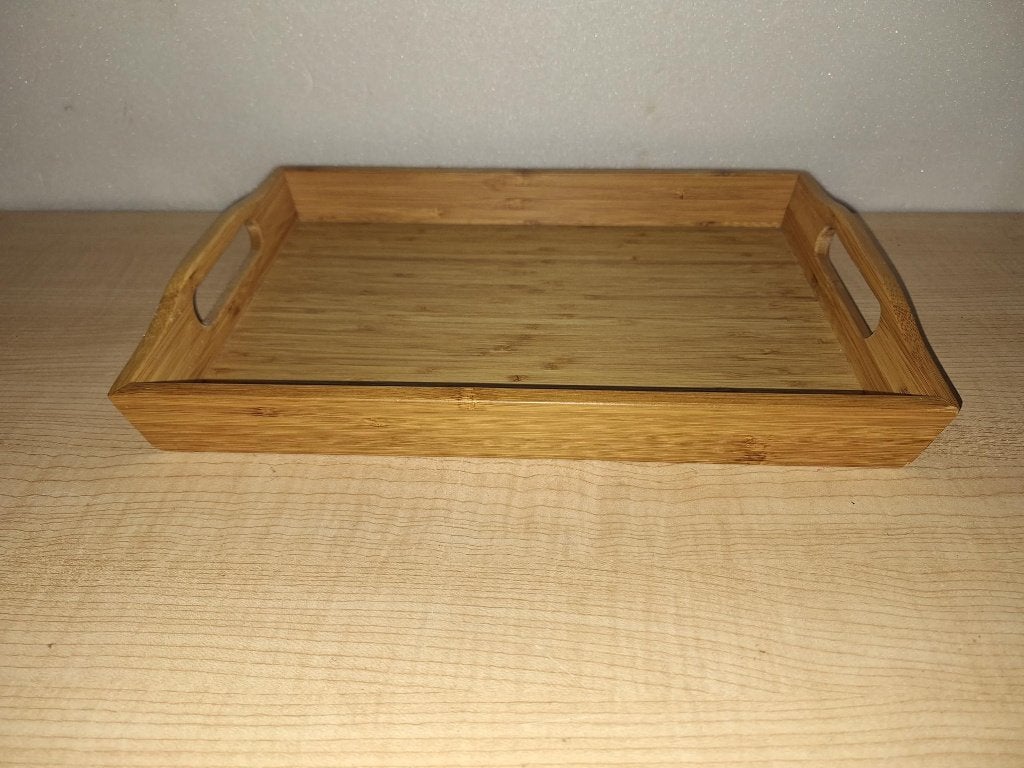 dienblad hout, Huis en Inrichting, Woonaccessoires | Dienbladen, Ophalen of Verzenden, Zo goed als nieuw, Dienblad, Rechthoekig