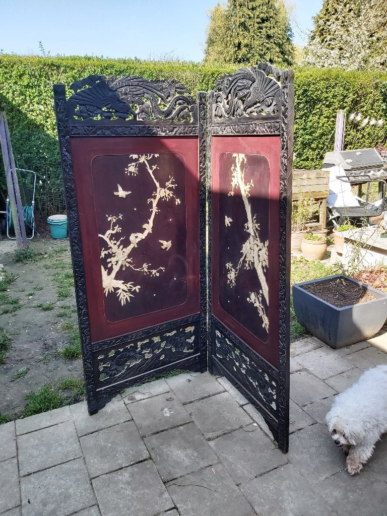 Paravent chinois ancien, Enlèvement, Utilisé