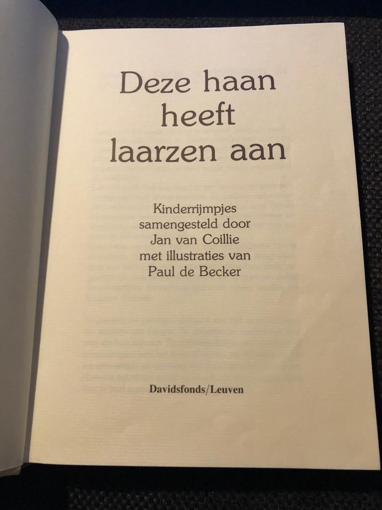 Deze haan heeft laarzen aan - Jan van Coillie, Boeken, Gelezen, Jan van Coillie, Ophalen of Verzenden, Eén auteur