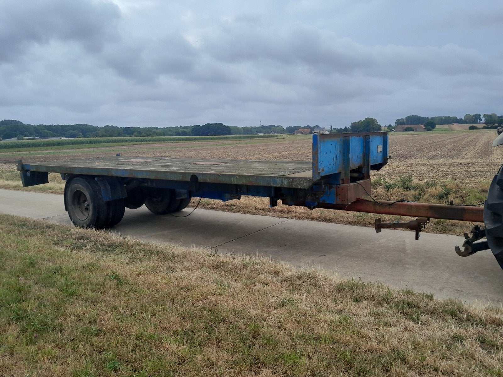 platte wagen, stro wagen, stro kar, Ophalen, Akkerbouw, Transport