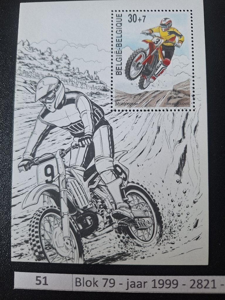 Blok 79 - jaar 1999 - 2821 - Motorsport, Ophalen, Postfris, Postfris, Sport
