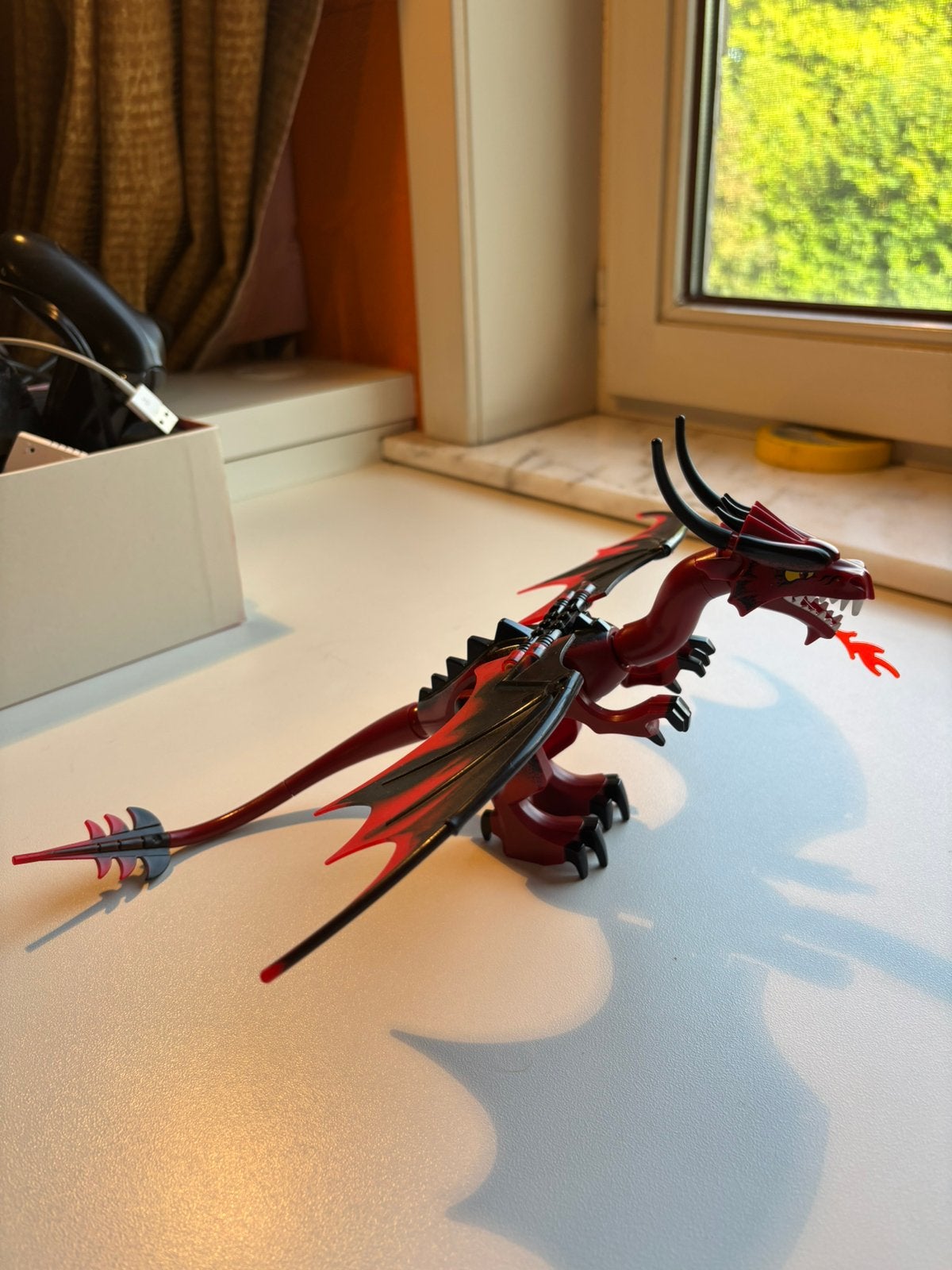 Dragon01, LEGO Dark Red Dragon, Ophalen of Verzenden, Zo goed als nieuw