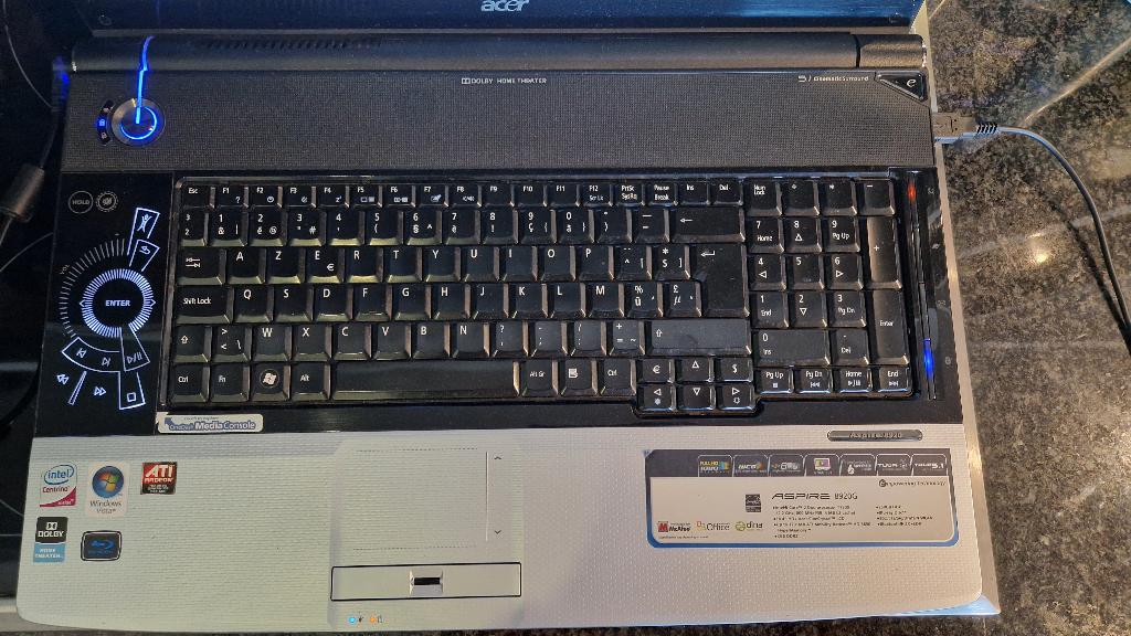 ACER Aspire 8920G 18,4 inch voor stukken of liefhebber, 8 GB, Minder dan 2 Ghz, Intel core 2, Ophalen of Verzenden