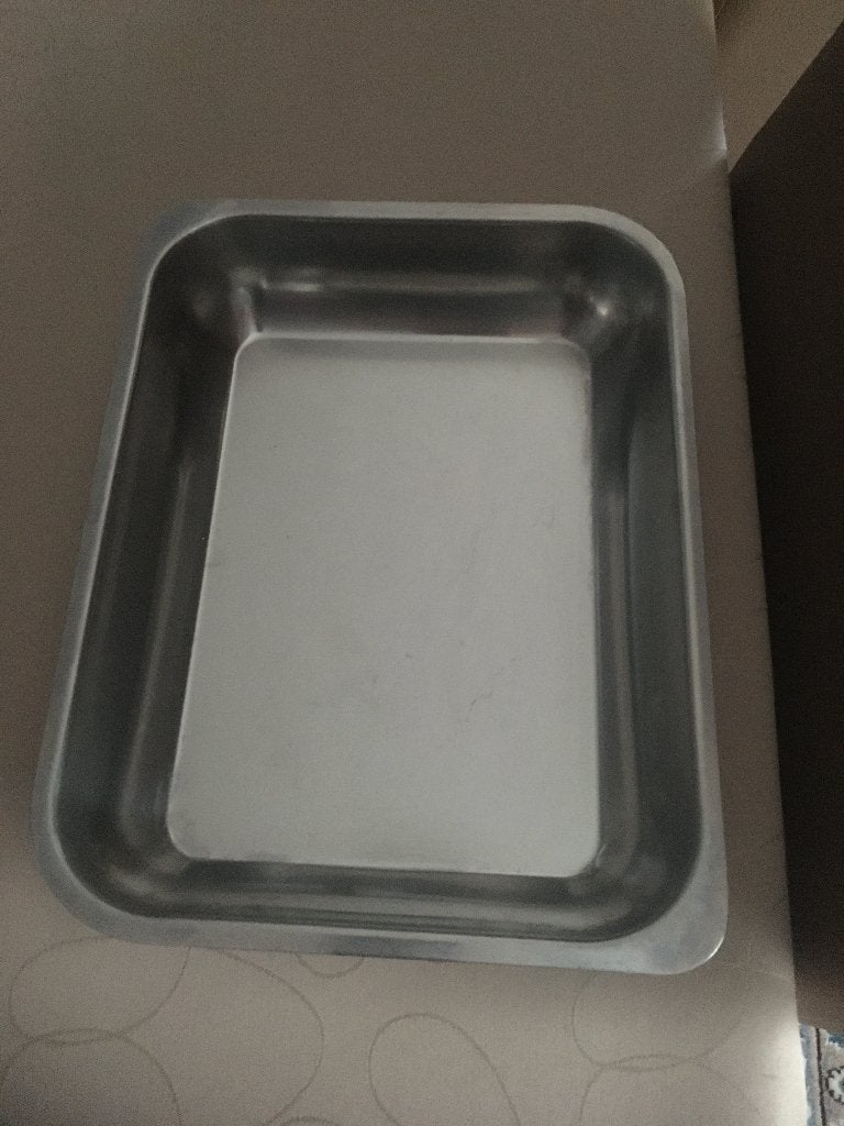 RECHTHOEKIGE KOM IN INOX IN ZEER GOEDE STAAT, Ophalen of Verzenden, Zo goed als nieuw, Inox, Overige typen