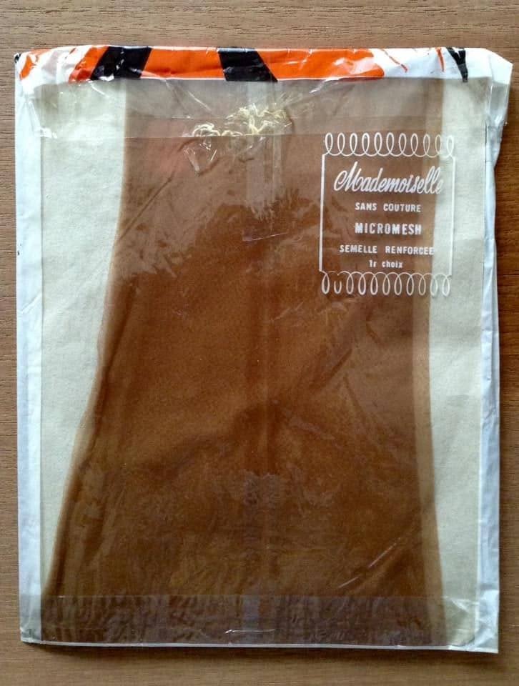 ULTRA VINTAGE Mademoiselle Kousen Jaren 60–Micromesh Maat 1, Kleding | Dames, Mademoiselle, Ophalen of Verzenden, Nieuw, Overige typen