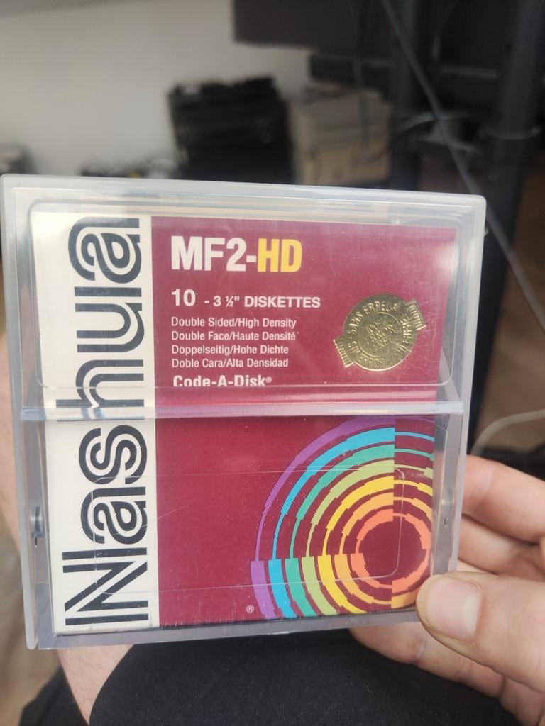 Disquettes Nashua MF2-HD., Enlèvement