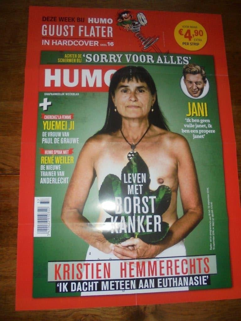 poster humo.. ongeveer 70 x 50 cm, Verzamelen, Ophalen of Verzenden, A1 t/m A3, Overige onderwerpen, Rechthoekig Staand