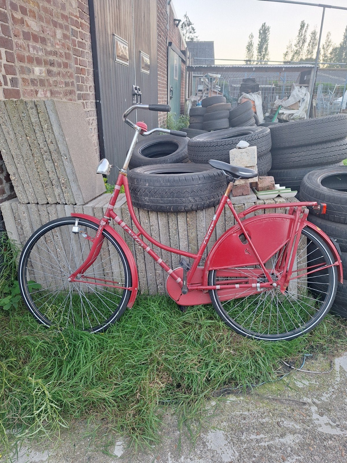 omafiets, gebruikte staat, Fietsen en Brommers, Ophalen, Terugtraprem, Gebruikt, 56 cm of meer