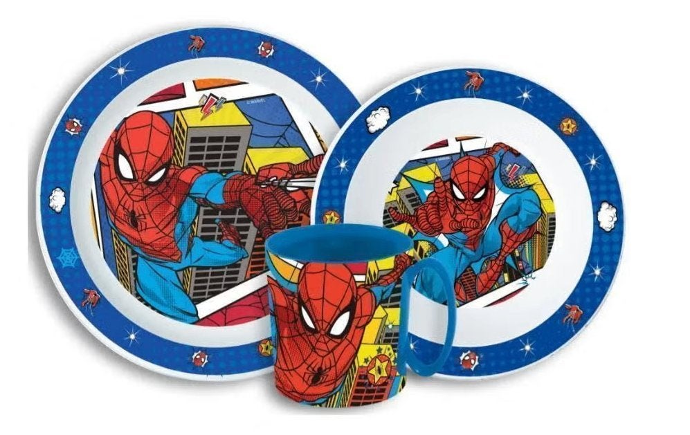 Spiderman Kinderservies met Mok - Magnetron Eetsetje, Enlèvement ou Envoi, Neuf